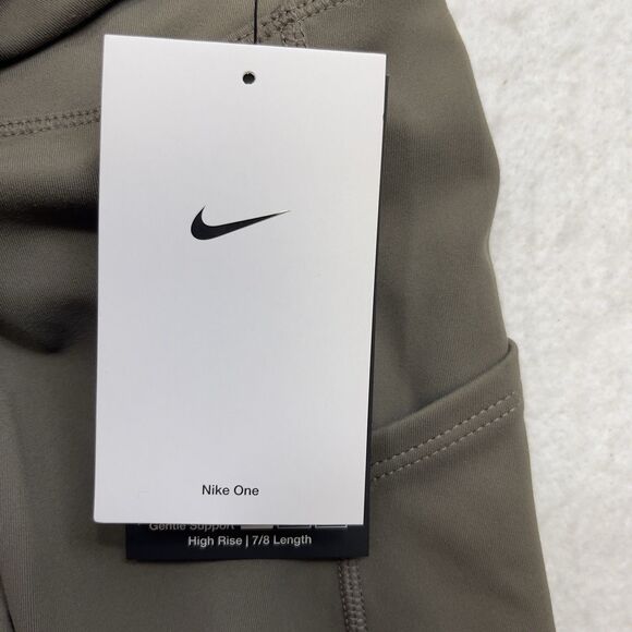 Nike One Leggings Women XS Brown Mink Pocket Preppy Yoga Dri-FIT Training Pants - Picture 4 of 12